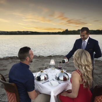 Couple on pier with Orhan
